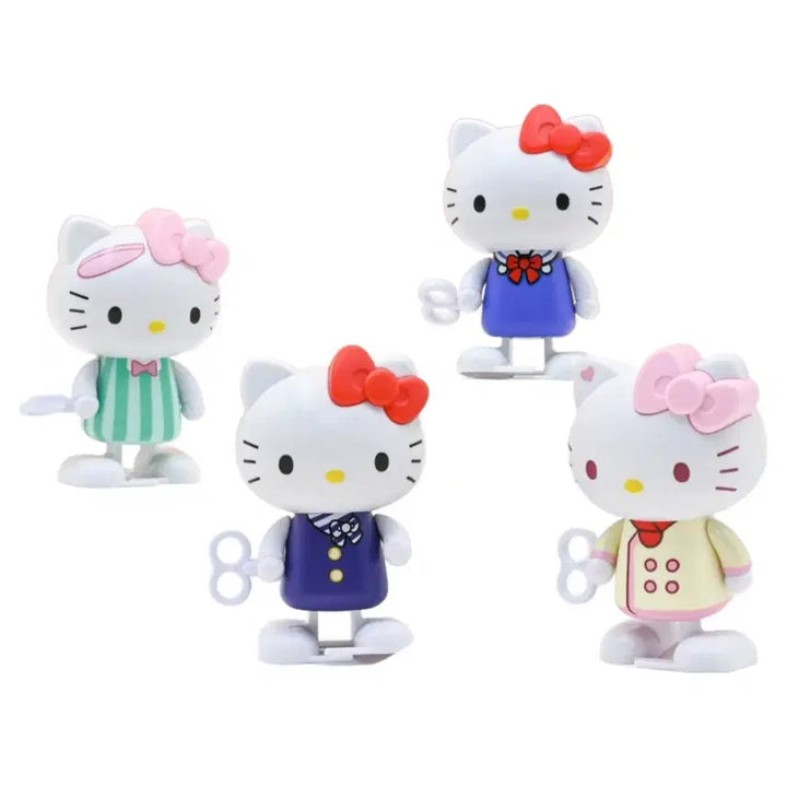 [BUNJANG] Sanrio Hello Kitty Wind-up Walking Figure Set / 새상품 키티 아장아장 태엽 피규어 세트