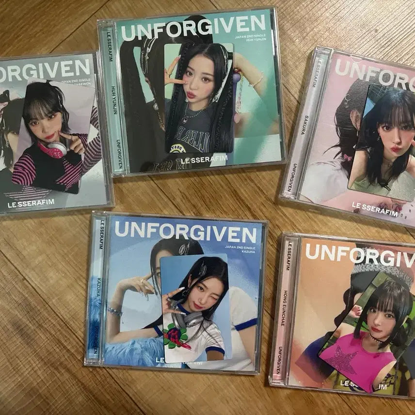 [BUNJANG] LE SSERAFIM UNFORGIVEN Album + Japan Single Set Photocard / 르세라핌 UNFORGIVEN 앨범+일본 싱글 세트 포카 포함