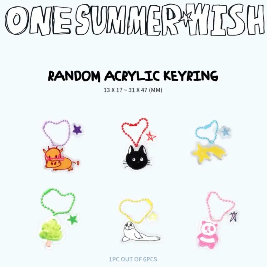 [BUNJANG] Wish Charms Omamori Ryo Ryun Ryun Wish Doll Wish Encore MD Summer Wish Acrylic Random Keyring Bundle Set / 위시참 료 오마모리 룐룐 위시돌 위시 앙콘엠디 썸머위시