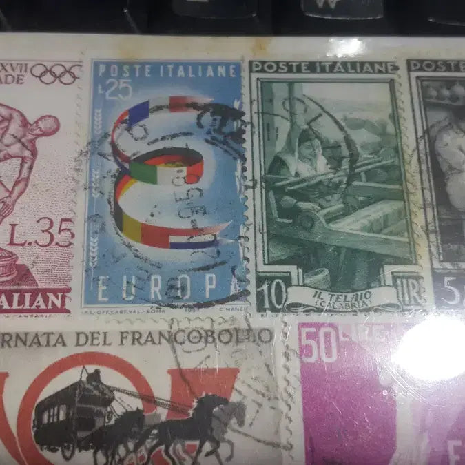 [BUNJANG] 1950-60s Italian Used Stamps Collection (19 pcs) / 1950-60 이탈리아 우표 모음