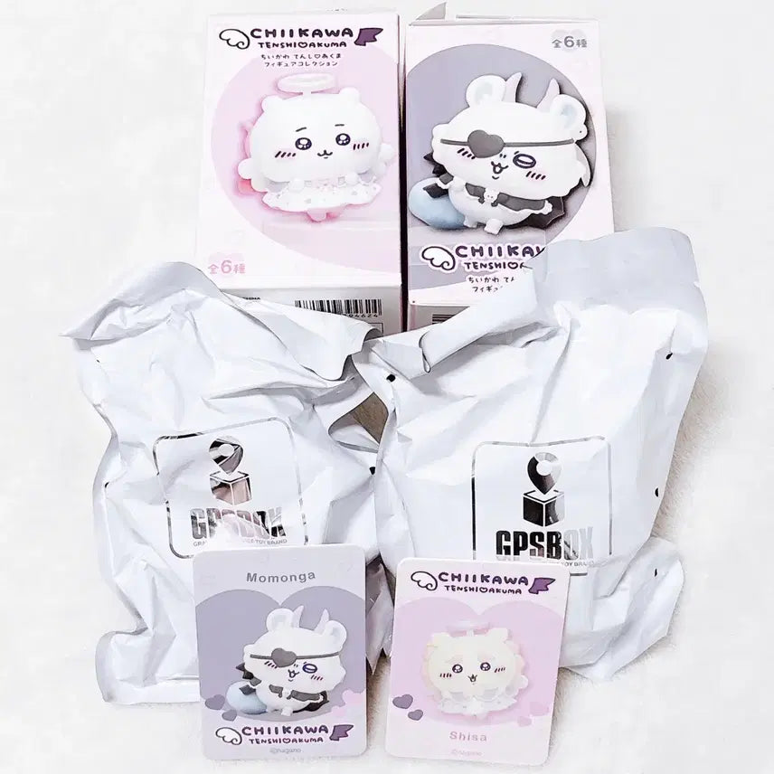 [BUNJANG] Chiikawa Angel &amp; Demon Collection Mongga &amp; Shisa Figure Set / 치이카와 천사 악마 컬렉션 피규어 모몽가 시사 세트