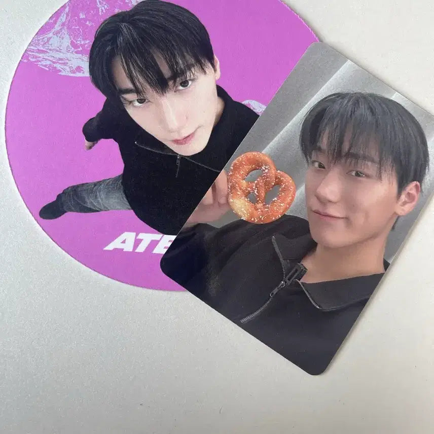 [BUNJANG] ATEEZ San Apple Music Cafe Photocard and Coaster Set / 에이티즈 산 애플뮤직 카페 포토카드와 코스터 세트