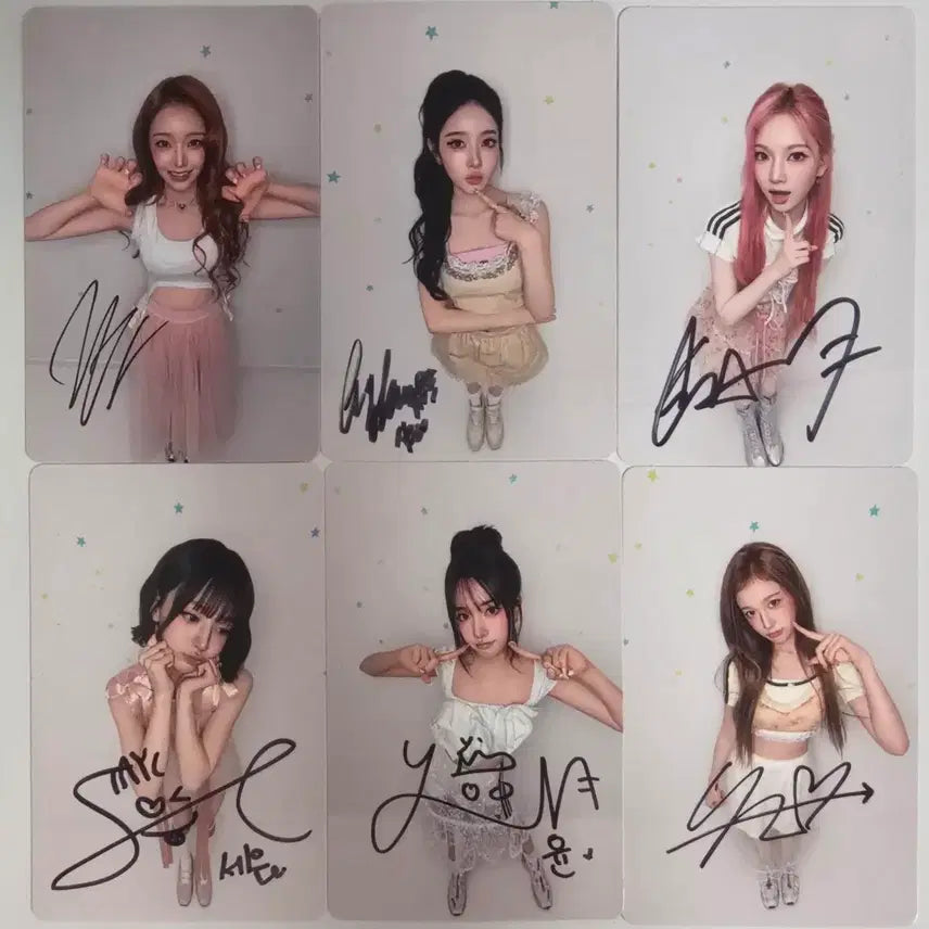 [BUNJANG] STAYC 2love Signed Music Show Photocard Set / 스테이씨 stayc 2love 싸인 공방포카 set양도