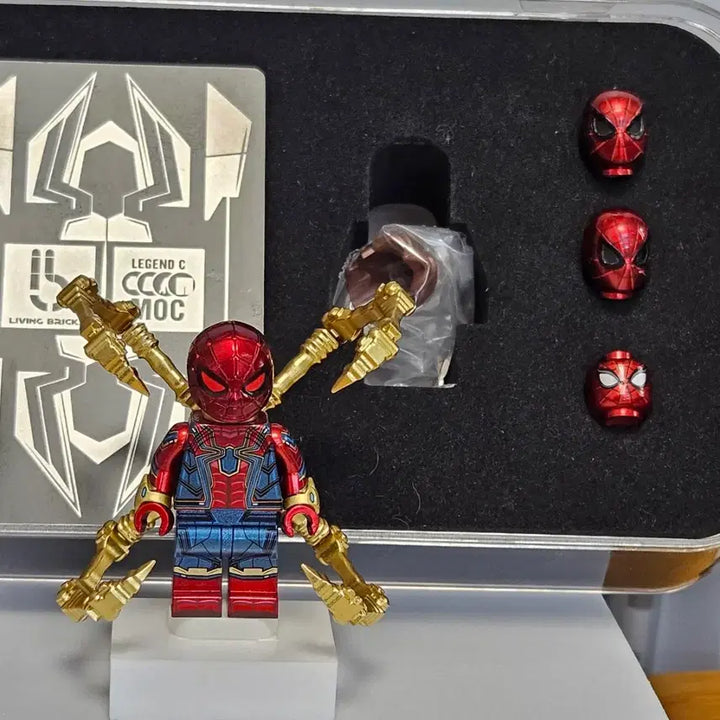 [BUNJANG] LEGO Custom LCM Iron Spider-Man Add-on Parts / 레고 커스텀 LCM 아이언 스파이더맨+팔, 헤드 추가 파츠
