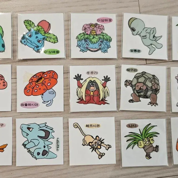 [BUNJANG] 1999 Pokémon Old Version Unused Stickers Bundle / 99년도 포켓몬 구버전 뗀씰 판매