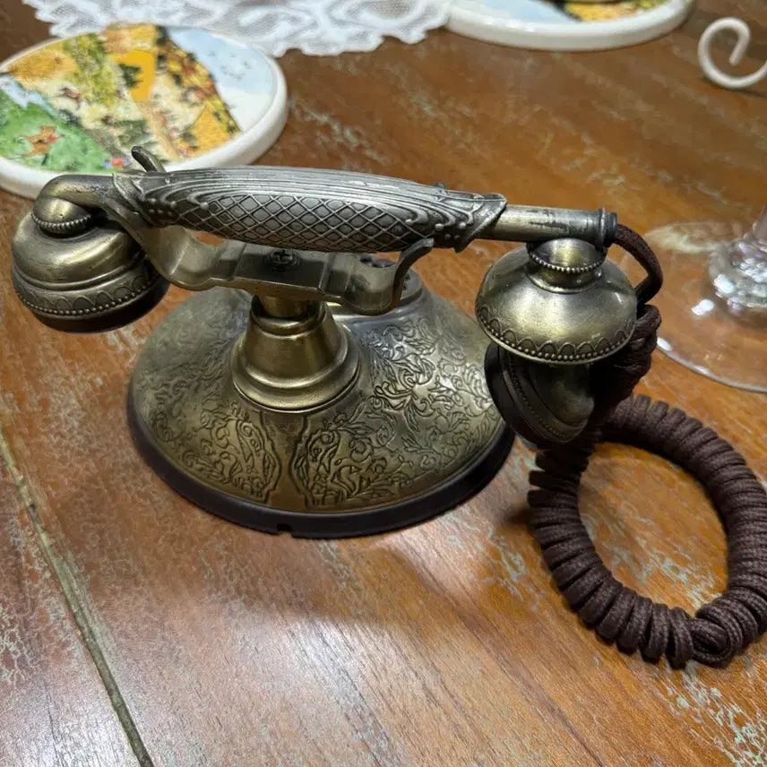 [BUNJANG] Antique Vintage Rotary Phone Gold / 앤틱 빈티지 전화기