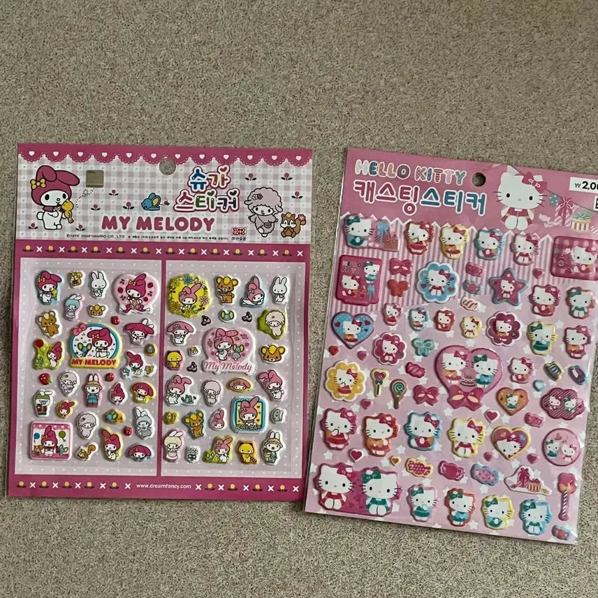 [BUNJANG] My Melody &amp; Kitty Sticker Bundle / 일괄) 고전 마이멜로디 마멜 키티 스티커