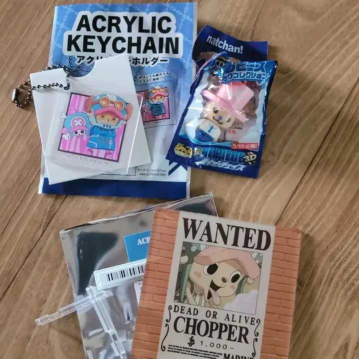 [BUNJANG] One Piece Chopper Acrylic Coaster, Acrylic Keychain, and Block Keychain Bundle Set / 일괄)원피스블럭키링 쵸파키링 원피스아크릴 코스터 쵸파아크릴 원피스굿즈