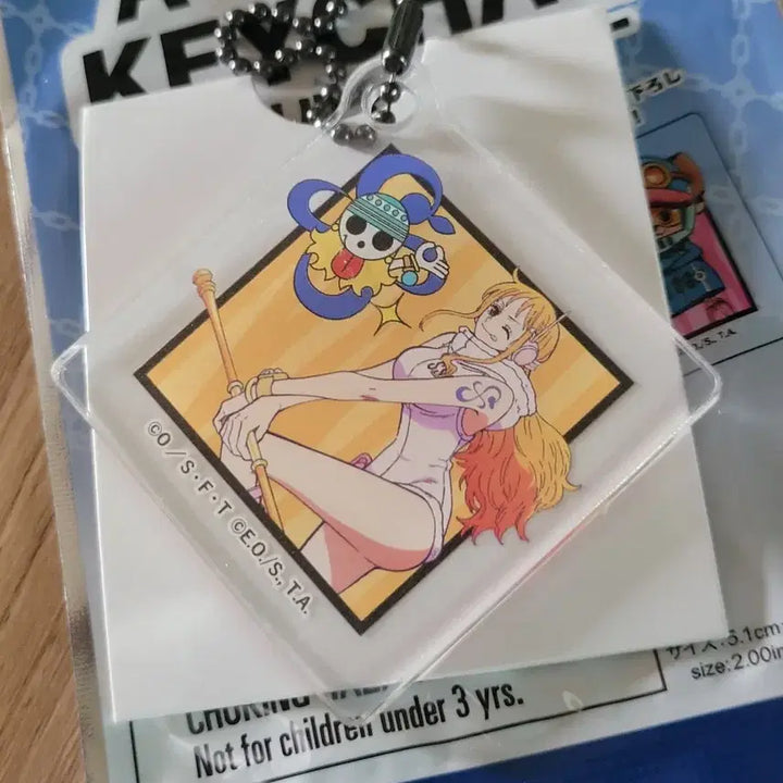 [BUNJANG] One Piece Acrylic &amp; Block Keychains Bundle Set (Nami, Sanji, Chibi Sanji) / 일괄)원피스키링 상디키링 나미키링  원피스특전