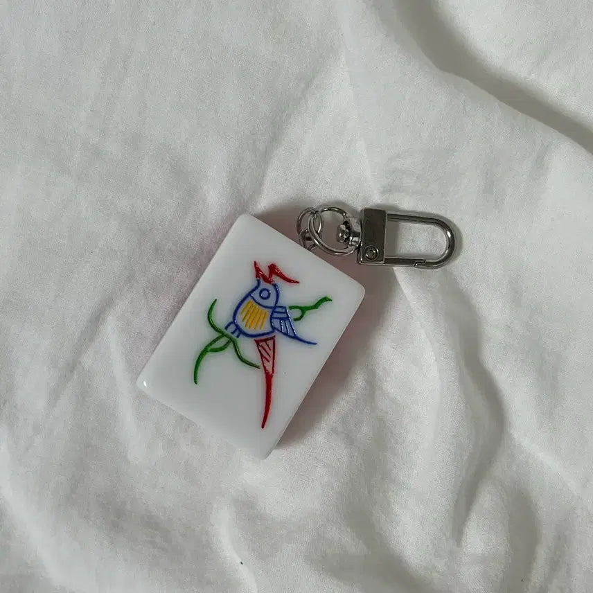 [BUNJANG] Hello Kitty Glitter Mahjong Charm / 헬로 키티 글리터 마작 키링