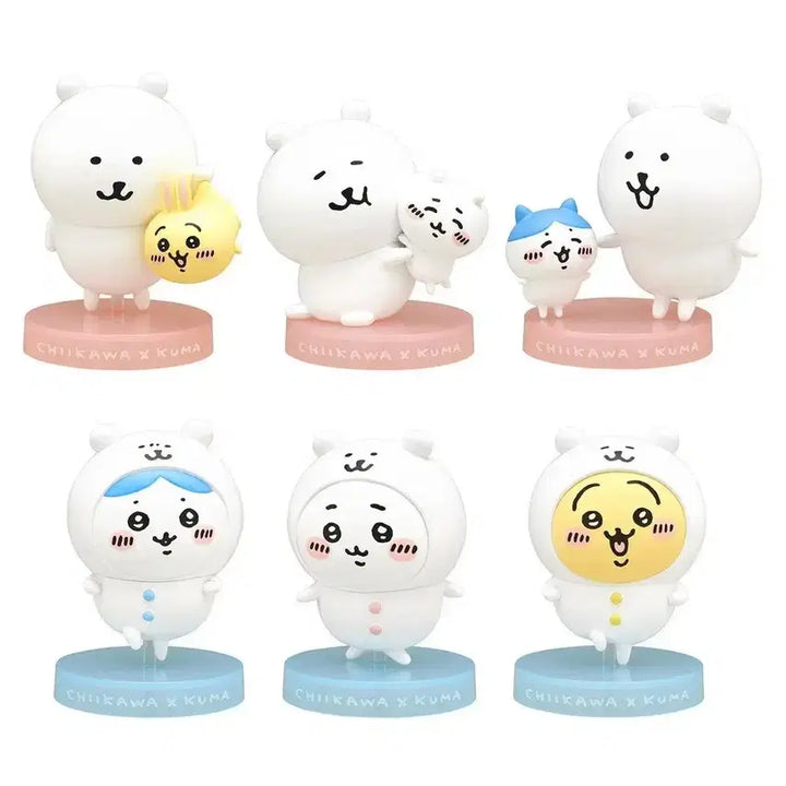 [BUNJANG] Chiikawa Nagamo 6 Types Figure Set / 치이카와 농담곰 나가노 6종 피규어