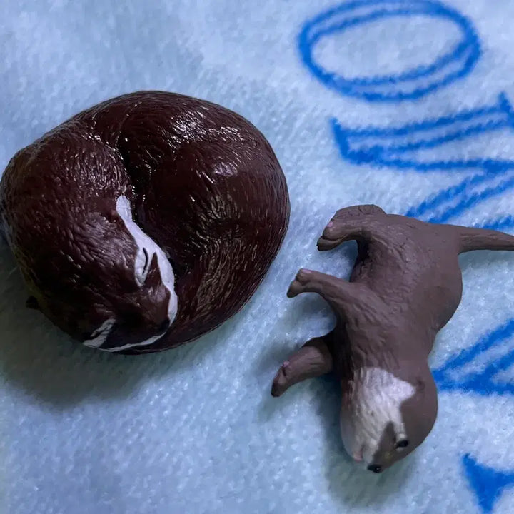 [BUNJANG] Otter Figure Gacha Set (2 Variations) / 수달 피규어 가챠 2종 세트 동물 애니멀 미니어쳐 장난감