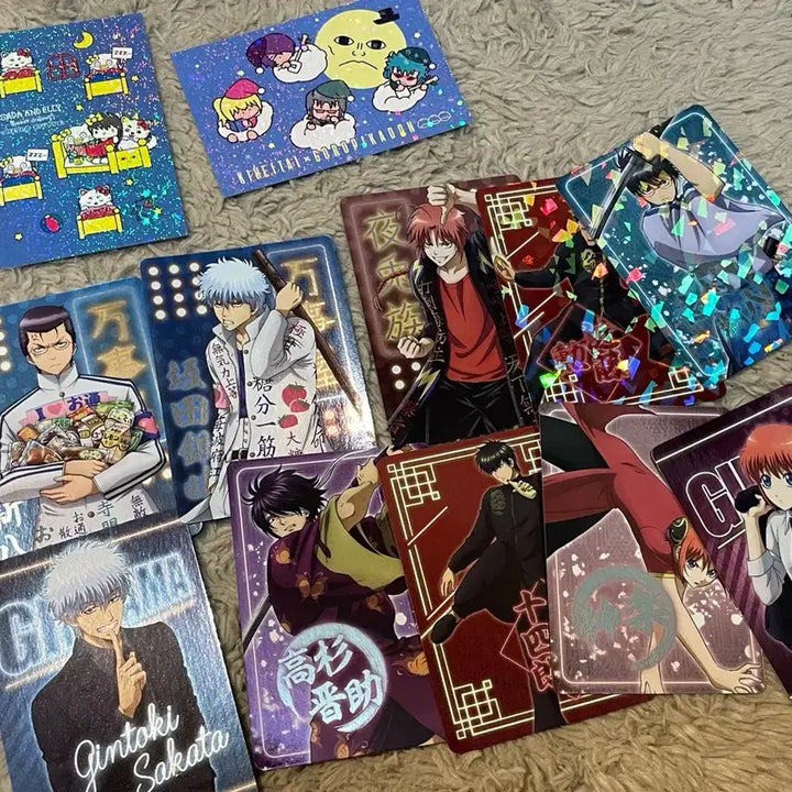 [BUNJANG] Gintama x Sanrio China Illustration Photocard Set (12 pcs total) / 은혼 차이나 일러스트 포토카드 10종, 산리오2종 일괄 긴토키 히지카타