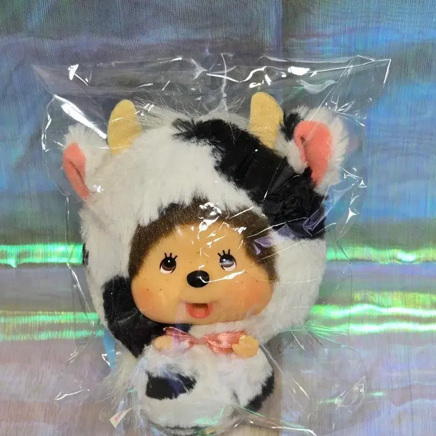 [BUNJANG] Vintage Big Head Flying Cow Monchhichi Doll / 주말할인)고전 대두 날아라 젖소 몬치치