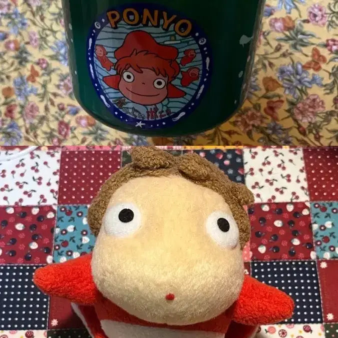 [BUNJANG] Studio Ghibli Ponyo Mini Figure Set with Bucket / 지브리 포뇨 인형, 양동이, 미니 피규어 세트
