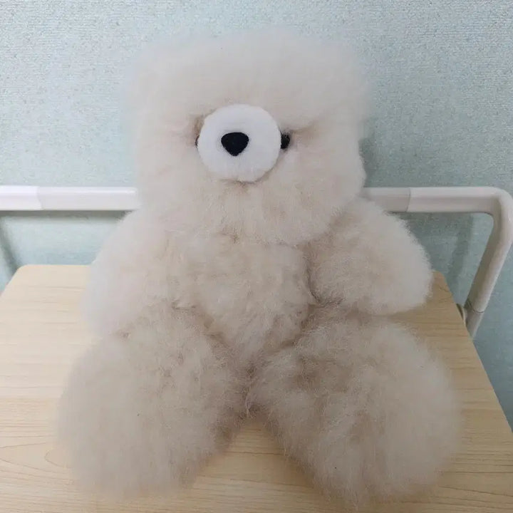 [BUNJANG] Alpaca Teddy Bear Plush Toy - Ivory / 알파카 테디베어 인형 아이보리