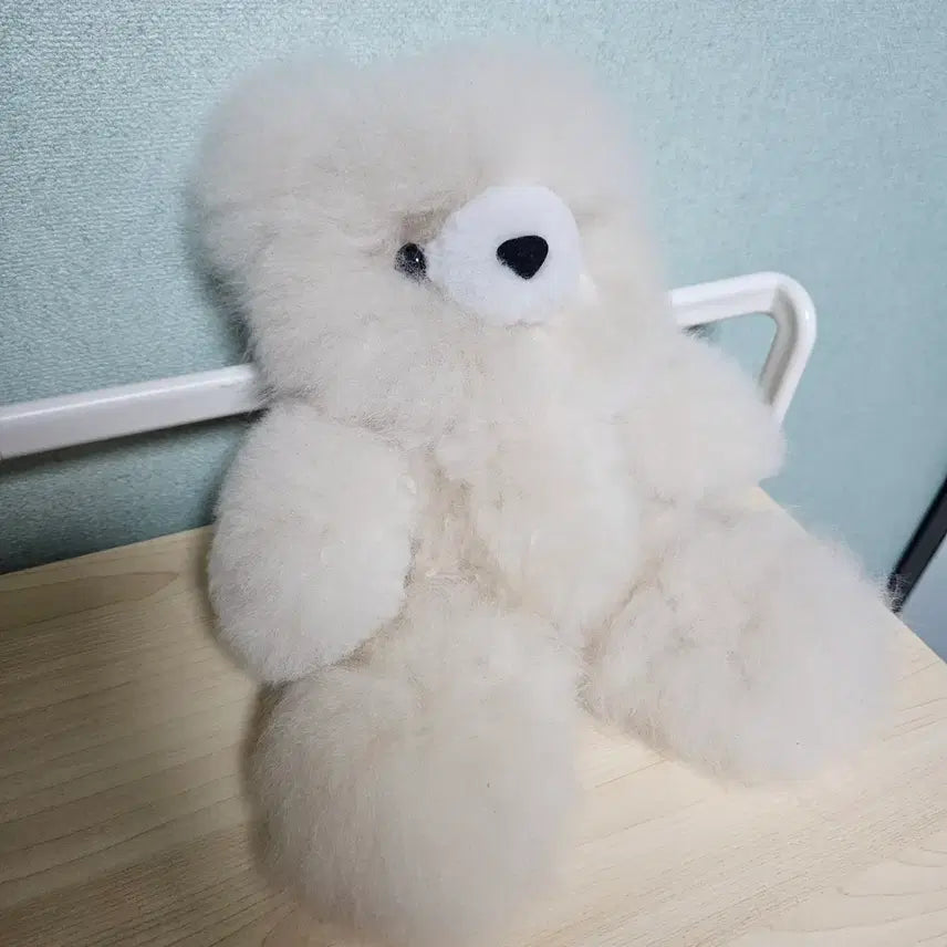 [BUNJANG] Alpaca Teddy Bear Plush Toy - Ivory / 알파카 테디베어 인형 아이보리