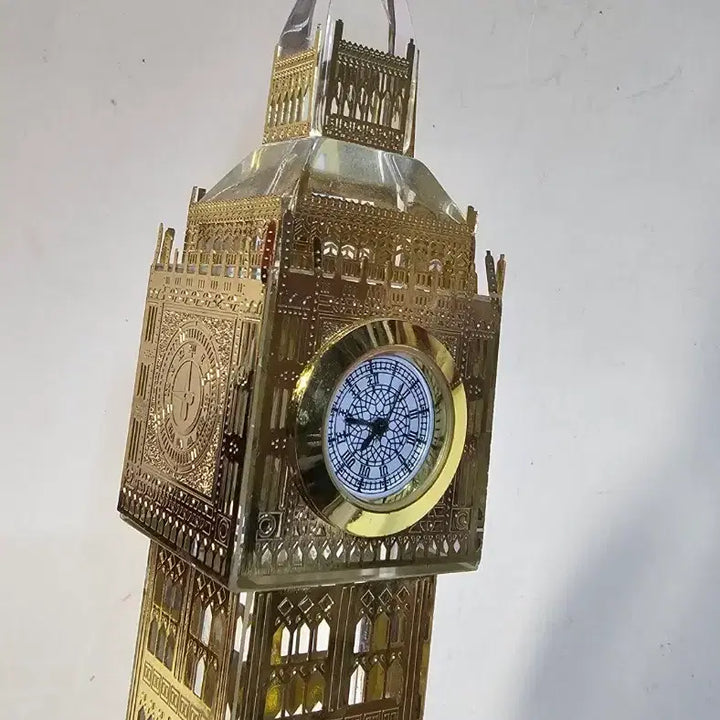 [BUNJANG] London Landmark Big Ben Gold Crystal Clock Tower Miniature Souvenir / 런던 랜드마크 빅벤 금장 크리스탈 시계탑모형 기념품