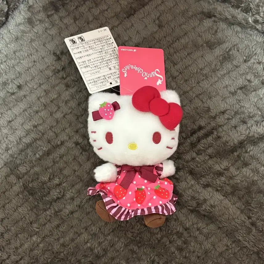 [BUNJANG] Sanrio Strawberry Chocolate Kitty Mascot Plush / 산리오 딸기 초코 스트로베리 키티 마스코트 인형