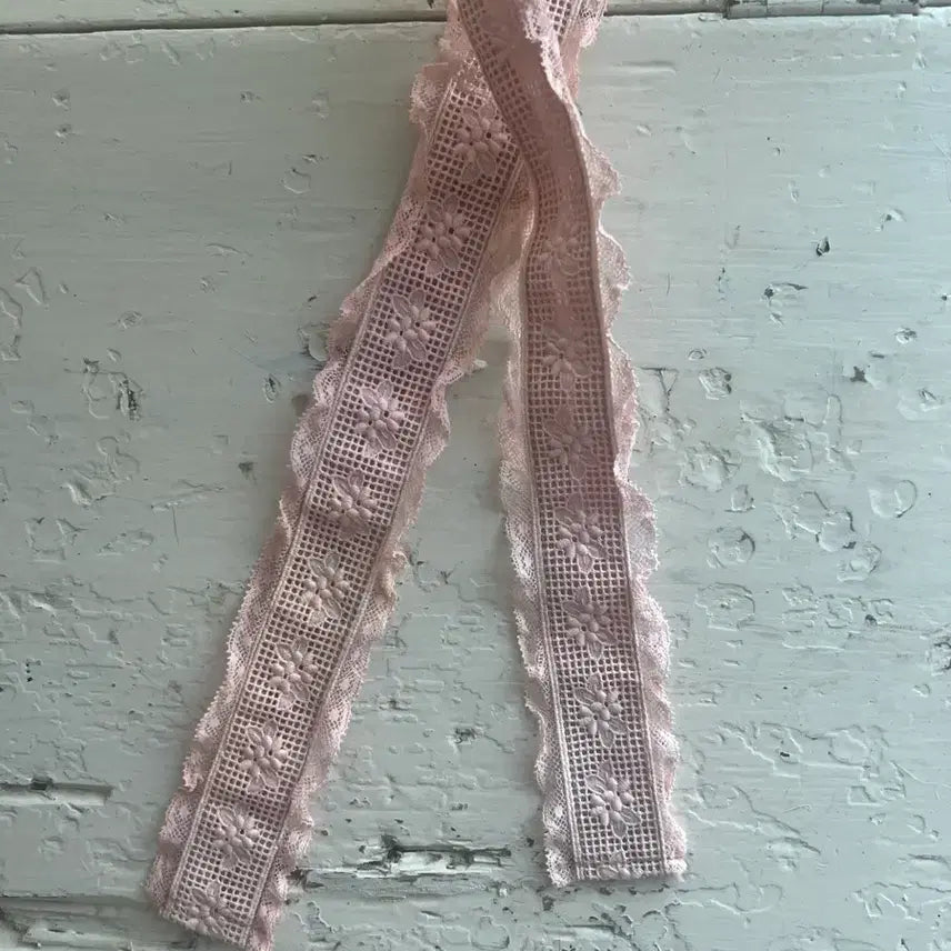 [BUNJANG] French Vintage Pink Lace Trim / 프랑스 빈티지 핑크 레이스 곰돌이추천