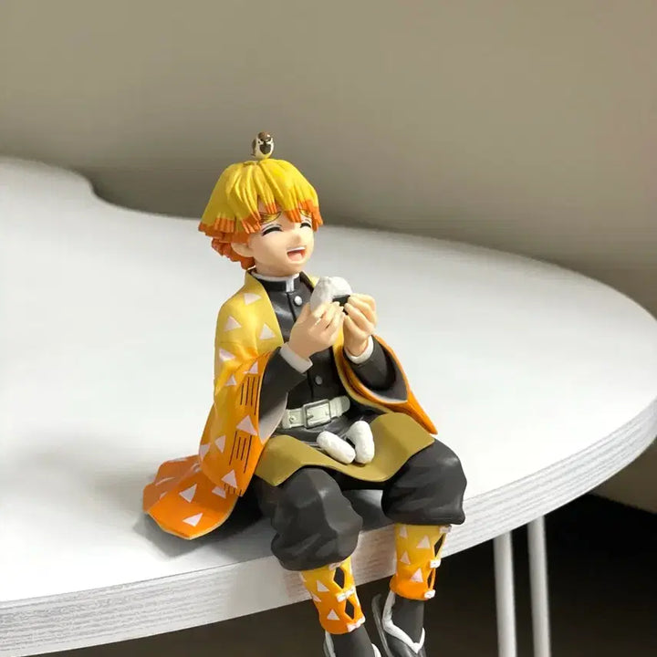 [BUNJANG] Demon Slayer Zenitsu Onigiri Noodle Stopper Figure / 귀멸의칼날 귀칼 젠이츠 주먹밥 누들 스토퍼 피규어