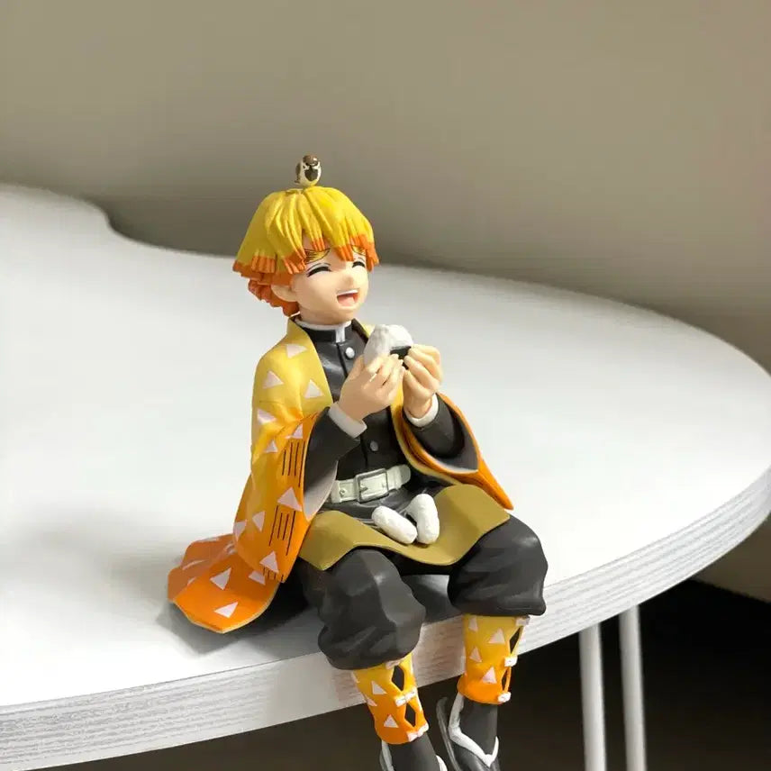 [BUNJANG] Demon Slayer Zenitsu Onigiri Noodle Stopper Figure / 귀멸의칼날 귀칼 젠이츠 주먹밥 누들 스토퍼 피규어