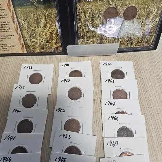 [BUNJANG] Collection of US 1 Cent Coins by Year (1936-1969) / 미국 1센트 동전 연대별 모음 일괄