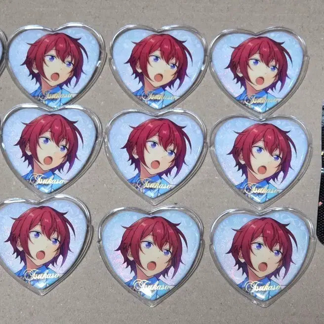 [BUNJANG] Ensemble Stars! (Chugyu) Tsukasa Gekkou Heart Can Badge Set (13 pcs) / 앙스타(중스타) 츠카사 하트 캔뱃지 세트[13개]