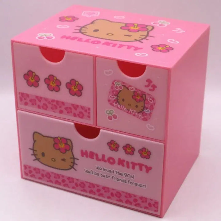[BUNJANG] Sanrio Hello Kitty Tanning Kitty 2-Tier Drawer Storage Organizer / [새제품] 산리오 헬로키티 태닝키티 2단 서랍 정리보관함