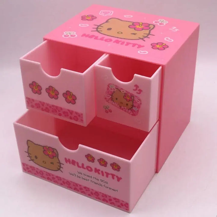 [BUNJANG] Sanrio Hello Kitty Tanning Kitty 2-Tier Drawer Storage Organizer / [새제품] 산리오 헬로키티 태닝키티 2단 서랍 정리보관함
