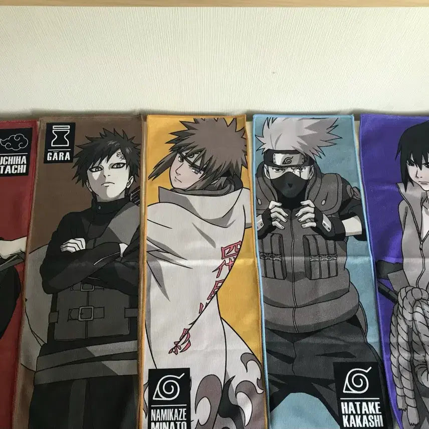 [BUNJANG] Naruto Ichiban Shoji Lottery F Prize Towel - Kakashi, Gaara, Itachi, Minato, Sasuke Bundle / 나루토 쿠지 타올 F상 카카시 가아라 이타치 미나토 사스케 굿즈