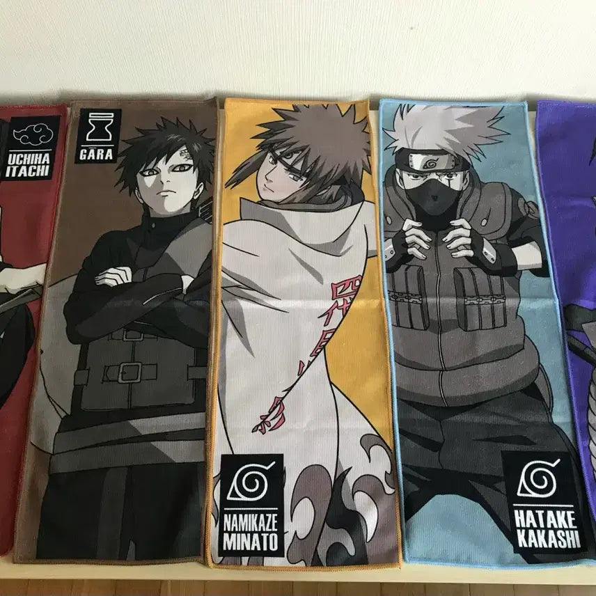 [BUNJANG] Naruto Ichiban Shoji Lottery F Prize Towel - Kakashi, Gaara, Itachi, Minato, Sasuke Bundle / 나루토 쿠지 타올 F상 카카시 가아라 이타치 미나토 사스케 굿즈