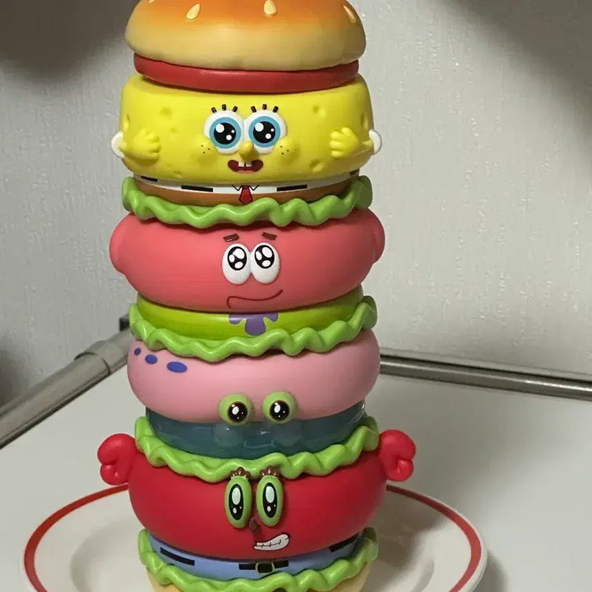 [BUNJANG] Pop Mart SpongeBob SquarePants Hamburger Mood Lamp Figure Set / 스폰지밥 스펀지밥 피규어 스펀지밥 무드등 스펀지밥 햄버거 스펀지밥 랜덤