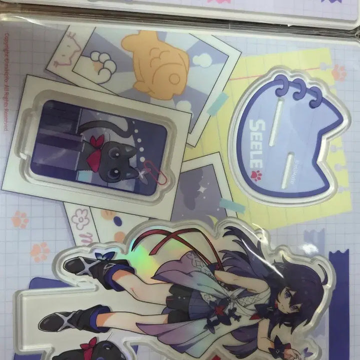 [BUNJANG] Honkai Star Rail Silver Wolf &amp; Seele Tiny Cat Acrylic Stand Set (Sealed) / 미개봉)붕괴 스타레일 공식굿즈 아크릴 은랑, 제레 세트