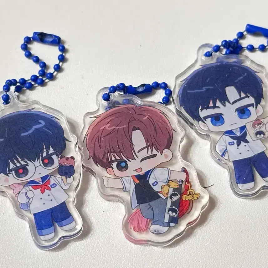 [BUNJANG] K-Pop Event Acrylic Keyring Set (3 Types) - Hyunmu Team 1 / 괴담출근 현무1팀 화보전 카페 이벤트 입장 아크릴 키링 3종 일괄