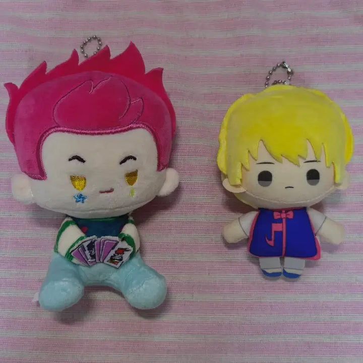 [BUNJANG] Hunter x Hunter Hisoka &amp; Kurapika Plush Charm Bundle Set / 헌터헌터 히소카,크라피카 인형 누이 키링 일괄