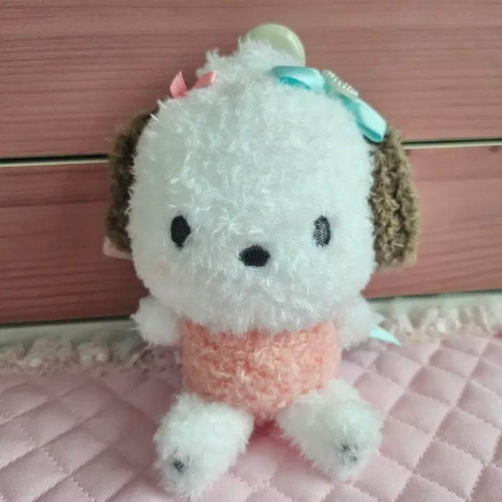 [BUNJANG] Sanrio Run Run Ribbon Series Pochacco Doll Keychain / (일본정품) 산리오 룬룬리본 시리즈 인형 키홀더 포차코