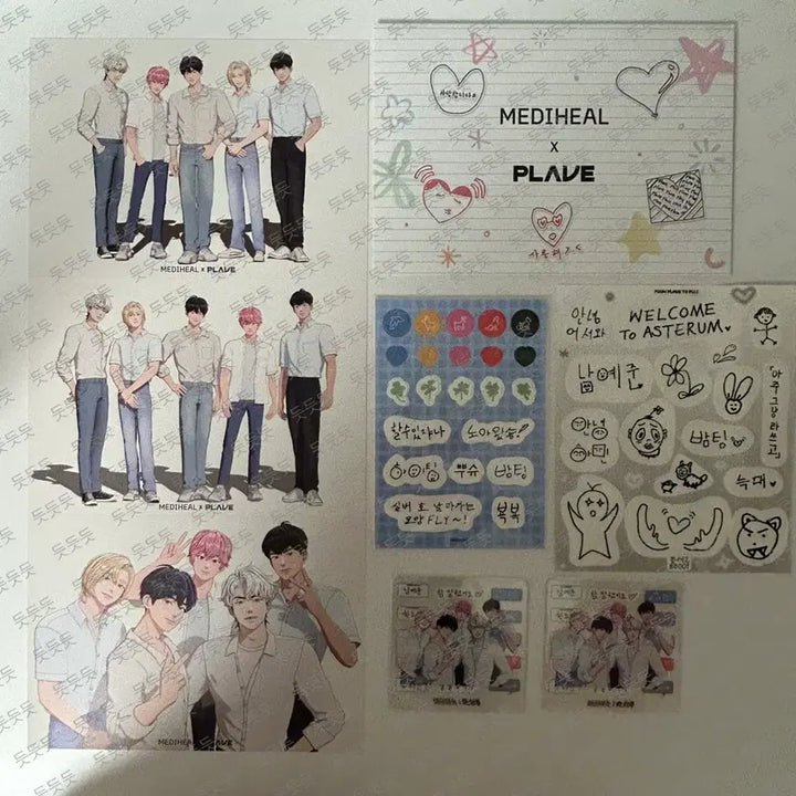 [BUNJANG] PLAVE Medihair Postcard Sticker Bundle Set / 플레이브 메디힐 엽서 스티커 일괄