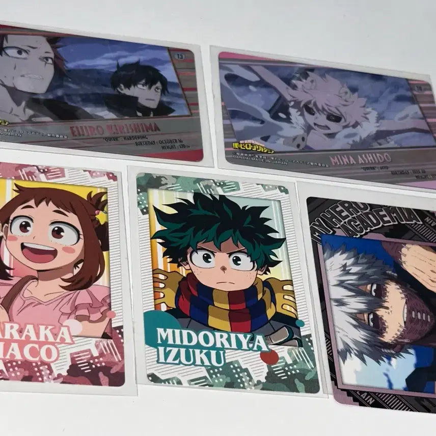[BUNJANG] My Hero Academia Bundle Set Photocards Kirishima, Dabi, Midoriya, Uraraka, Ashido / 나히아 포카 일괄 / 키리시마,다비,미도리야,우라라카,아시도