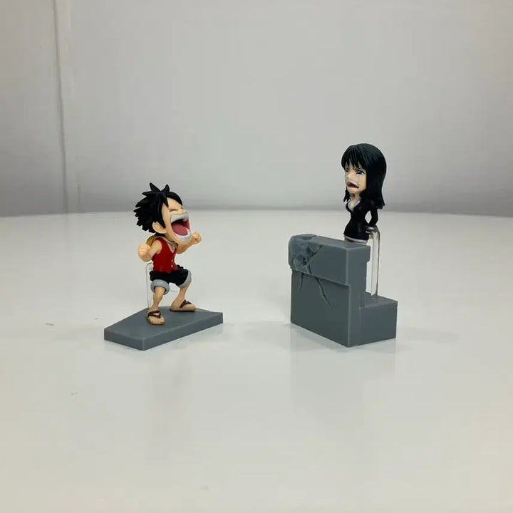 [BUNJANG] One Piece WCF Log Story Luffy, Robin Figure (Unsealed) / [개봉] 원피스 월콜 로그스토리 루피, 로빈 피규어 (금고양이)
