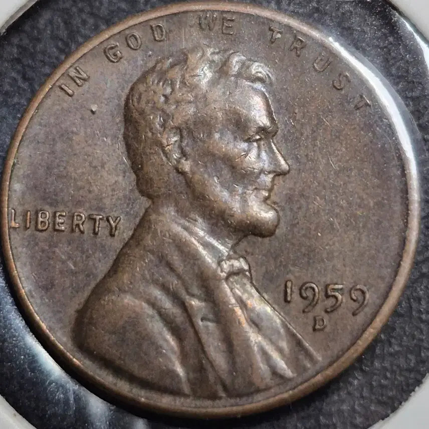 [BUNJANG] 1959 Lincoln Penny Coin - Excellent Condition / 1959년 D링컨.페니 상태.  최고 주화