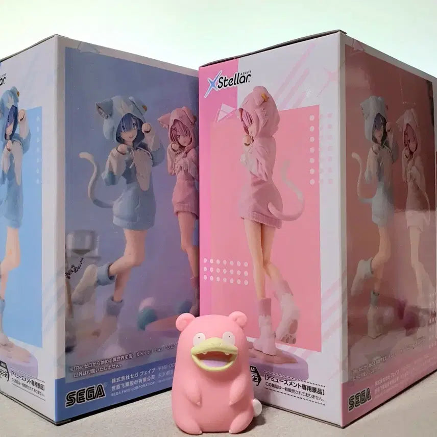 [BUNJANG] SEGA Re:Zero Ram &amp; Rem MoehMoe Pack XStellar Figure (Sealed) / (미개봉)세가 리제로 XStellar 피규어 렘&amp;람 모후모후팩