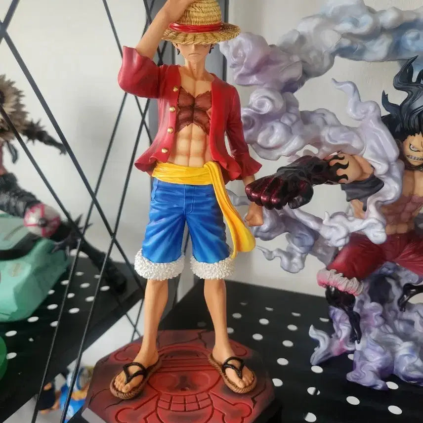 [BUNJANG] Luffy Resin Statue with Stand / 택포14루피 스탠드 레진 원피스피규어