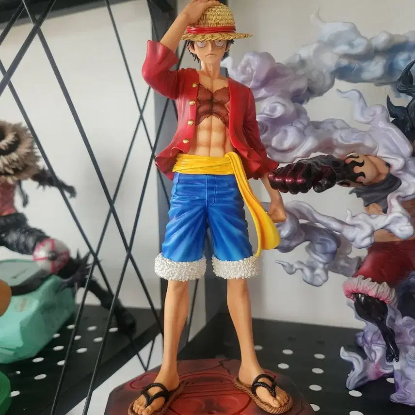 [BUNJANG] Luffy Resin Statue with Stand / 택포14루피 스탠드 레진 원피스피규어