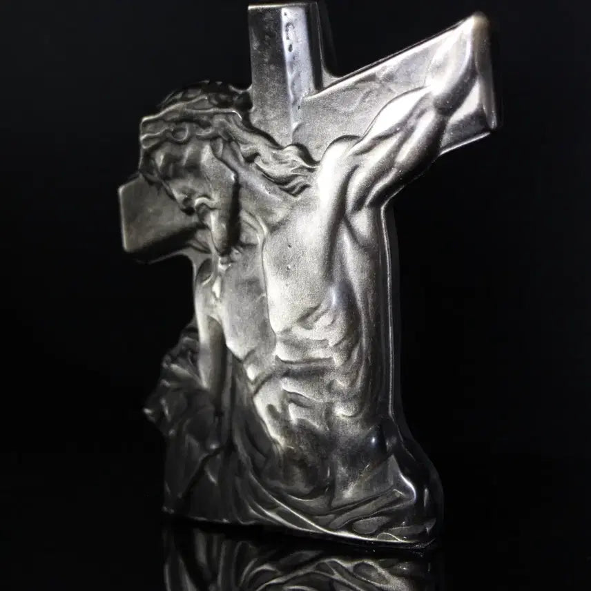 [BUNJANG] Silver Obsidian Christ Carving / 실버옵시디언 그리스도 카빙