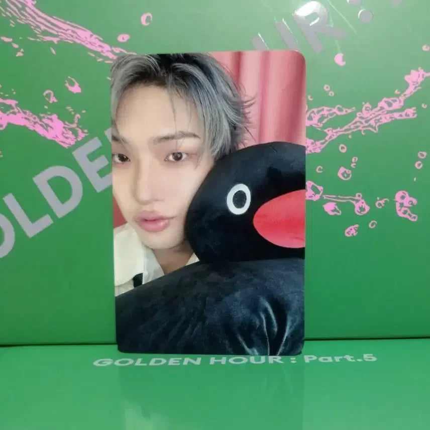 [BUNJANG] ATEEZ Seungsan Soundwave Lucky Draw Penguin Photocard / 에이티즈 사웨특전 펭구 민기
