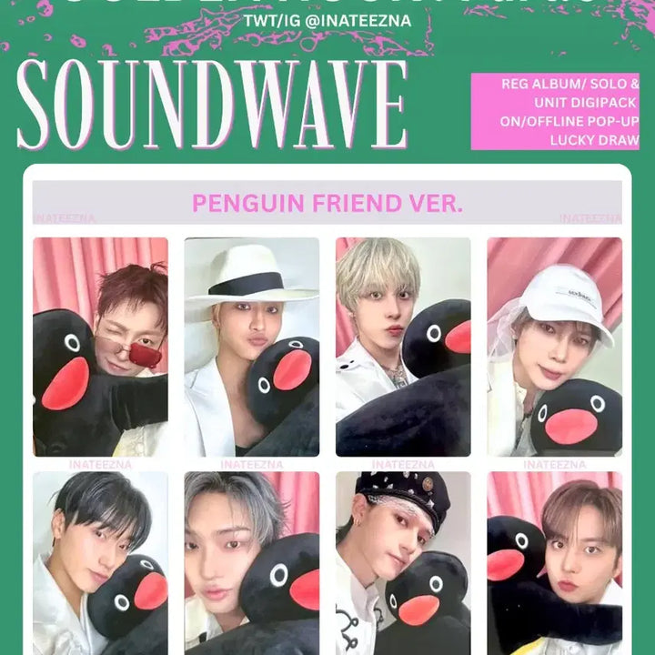 [BUNJANG] ATEEZ Seungsan Soundwave Lucky Draw Penguin Photocard / 에이티즈 사웨특전 펭구 민기