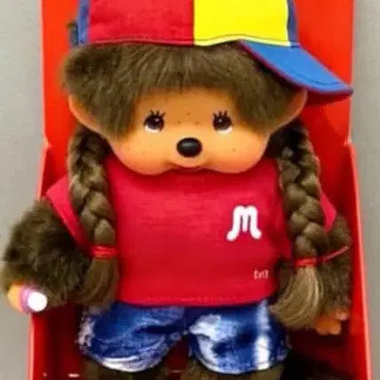 [BUNJANG] Monchhichi Braided Pigtails Girl Doll Original / (이번달만이가격)몬치치 양갈래 땋은머리 소녀 인형 완전 새상품 정품