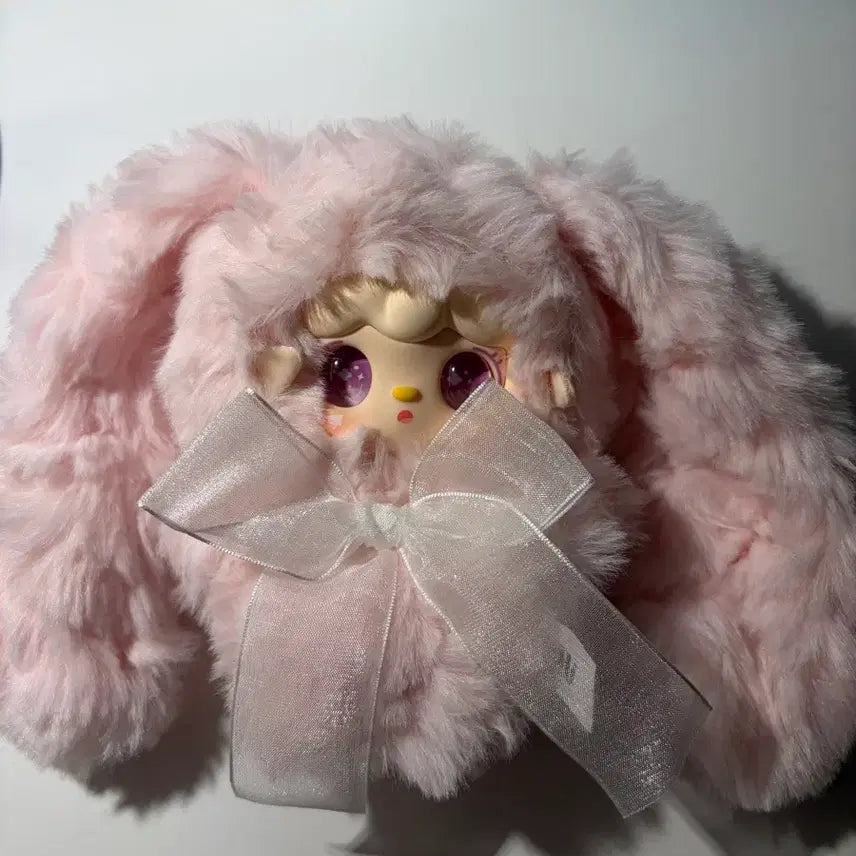 [BUNJANG] Yuki Hopping Bunny Light Pink Plush Doll / 유키 호핑버니 연핑크 물눈&amp;일반눈