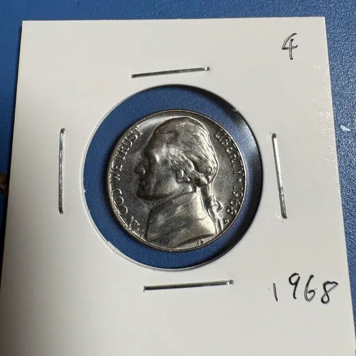 [BUNJANG] 1968 5 Cents Nickel Coin / 1968년 발행 5센트 니켈 주화